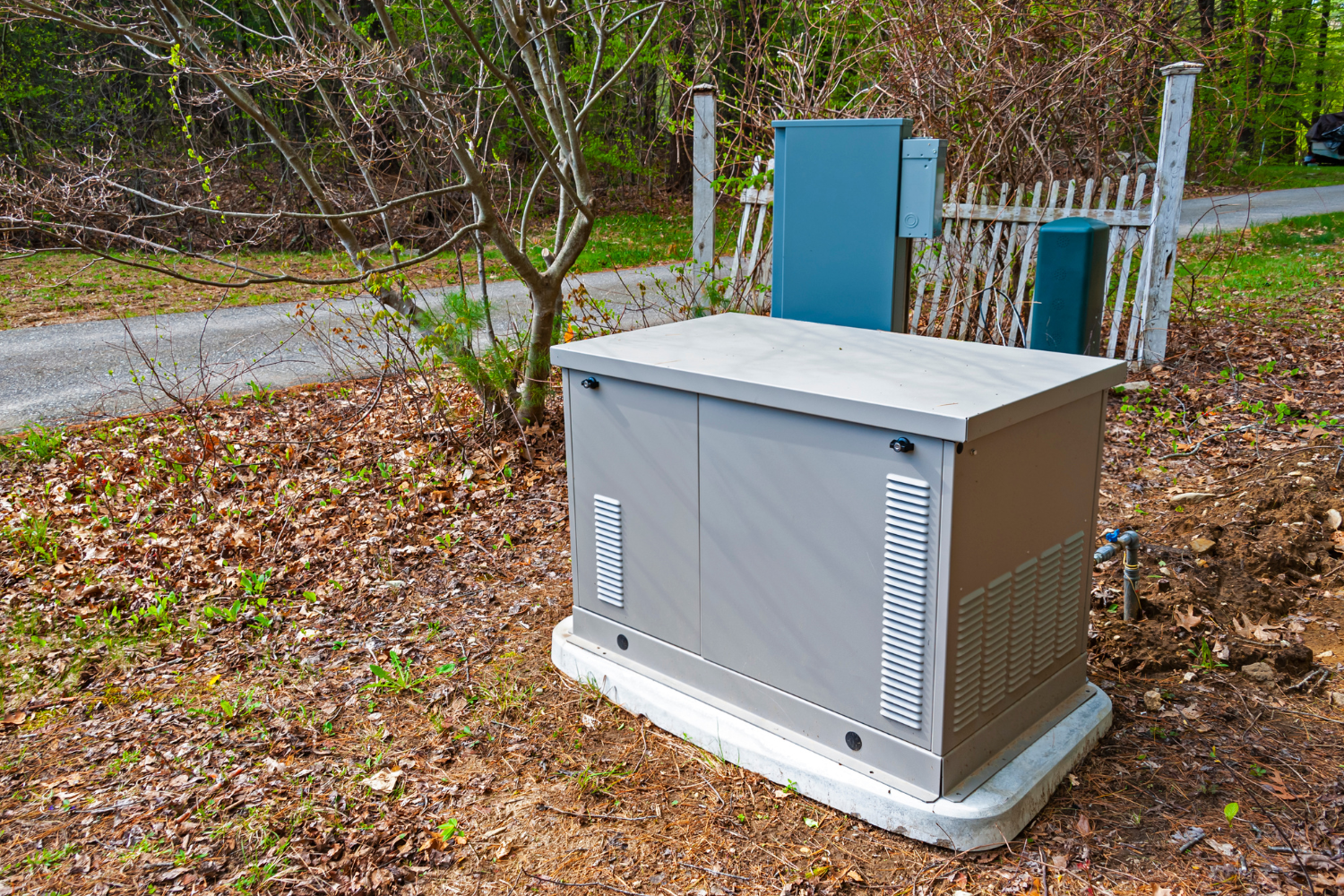Residential Generator in the yard